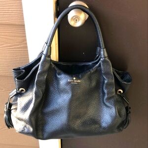 Kate Spade Black Leather Tote Bag